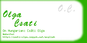 olga csati business card